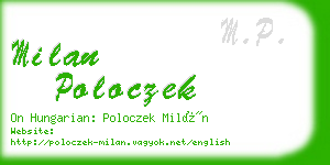 milan poloczek business card